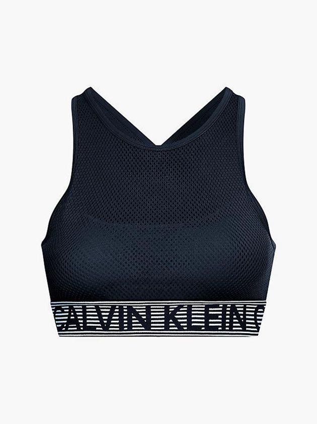 Calvin Klein USA Medium Impact Sports Womens Bra Black 8976204-BV